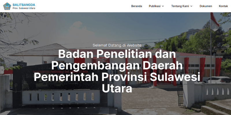 Screenshot of Badan Penelitian dan Pengembangan Daerah