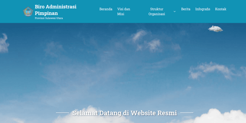 Screenshot of Biro Administrasi Pimpinan Sekretariat Daerah